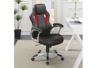Image for Lucas Upholstered Office Chair Black and Red