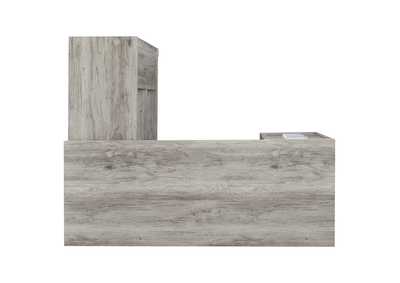 Yvette L-shape Office Desk Grey Driftwood,Coaster Furniture