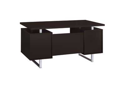 Lawtey Rectangular Storage Office Desk Cappuccino,Coaster Furniture