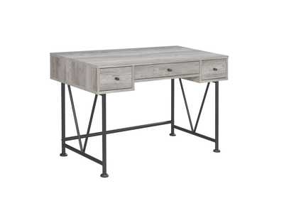 Image for Grey Driftwood Guthrie Industrial Grey Driftwood Writing Desk