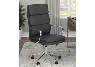 Image for Ximena High Back Upholstered Office Chair Black