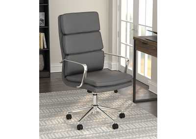 Ximena High Back Upholstered Office Chair Grey