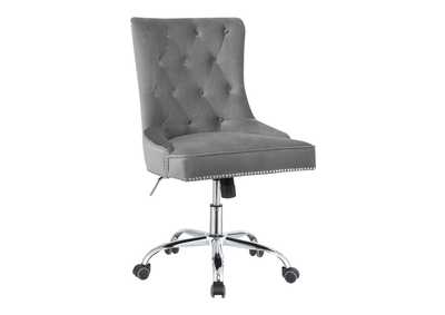 Granite Gray Modern Grey Velvet Office Chair