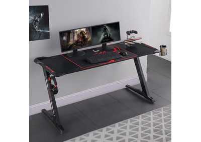Image for Brocton Metal Z-shaped Gaming Desk Black
