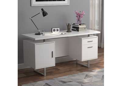 Image for Lawtey Floating Top Office Desk White Gloss