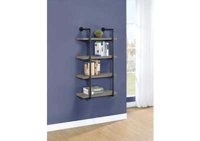 Image for Elmcrest 24 - inch Wall Shelf Black and Grey Driftwood