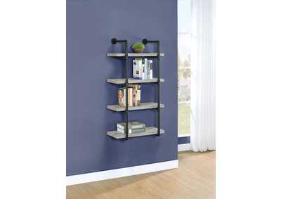 Image for Elmcrest 24-inch Wall Shelf Black and Grey Driftwood