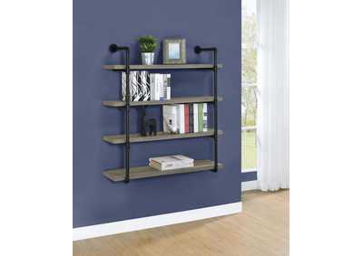 Image for Elmcrest 40 - inch Wall Shelf Black and Grey Driftwood