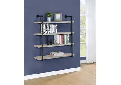 Image for Elmcrest 40-inch Wall Shelf Black and Grey Driftwood