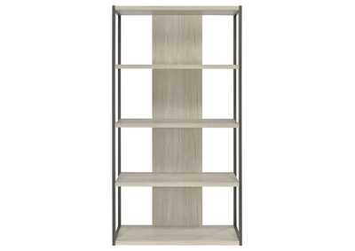 Loomis 4-shelf Bookcase Whitewashed Grey,Coaster Furniture