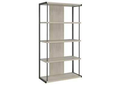 Loomis 4-shelf Bookcase Whitewashed Grey,Coaster Furniture