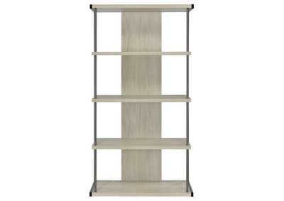 Loomis 4-shelf Bookcase Whitewashed Grey,Coaster Furniture