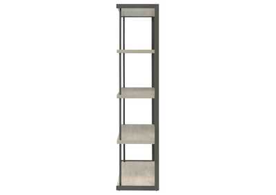 Loomis 4-shelf Bookcase Whitewashed Grey,Coaster Furniture