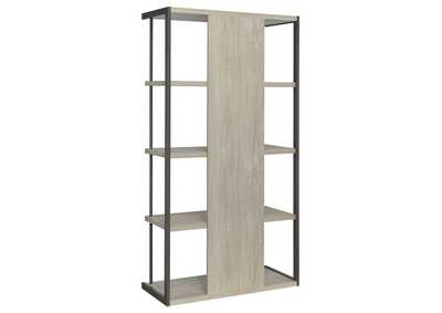 Loomis 4-shelf Bookcase Whitewashed Grey,Coaster Furniture