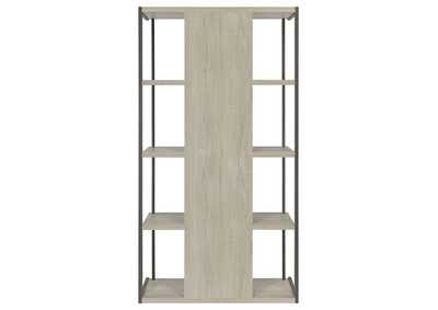 Loomis 4-shelf Bookcase Whitewashed Grey,Coaster Furniture