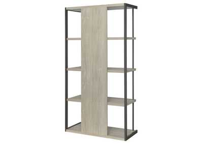 Loomis 4-shelf Bookcase Whitewashed Grey,Coaster Furniture