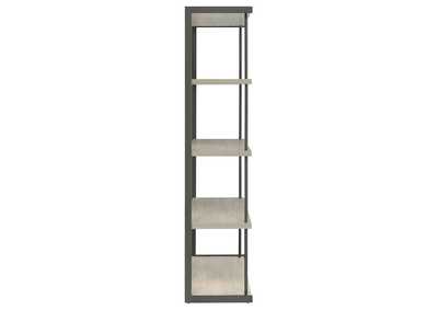 Loomis 4-shelf Bookcase Whitewashed Grey,Coaster Furniture