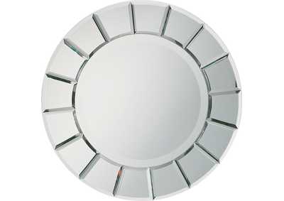 Image for Round Sun-shaped Mirror Silver