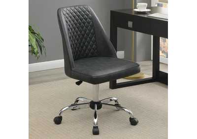 Image for Althea Upholstered Tufted Back Office Chair Grey and Chrome