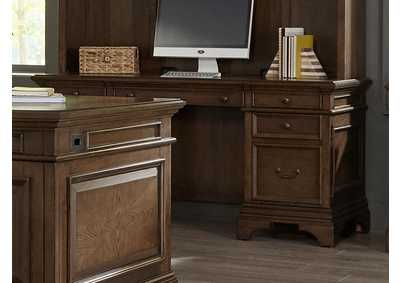 Image for Hartshill Credenza with Power Outlet Burnished Oak