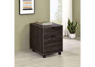 Noorvik 2-drawer Mobile File Cabinet Dark Oak,Coaster Furniture