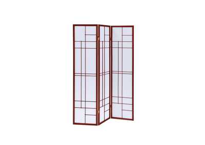 Image for Transitional Brown Red Three-Panel Screen