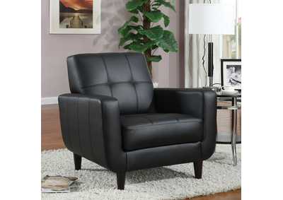 Image for Aaron Padded Seat Accent Chair Black