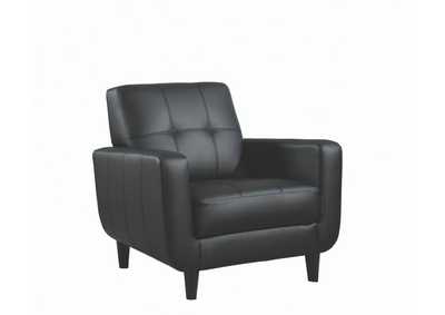 Padded Seat Accent Chair Black