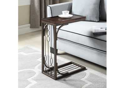 Image for Alyssa Accent Table Brown and Burnished Copper