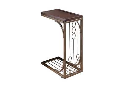 Accent Table Brown and Burnished Copper