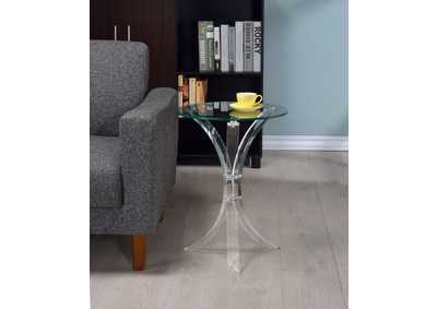 Image for Emmett Round Accent Table Clear