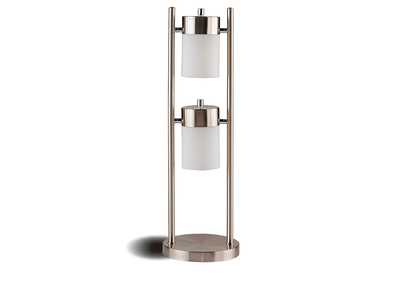 Munson Adjustable Swivel Table Lamp Brushed Silver