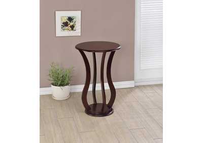 Round Top Accent Table Cherry,Coaster Furniture