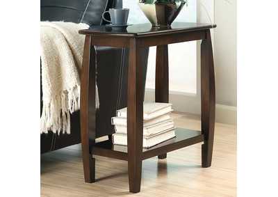 Raphael 1-shelf Chairside Table Cappuccino