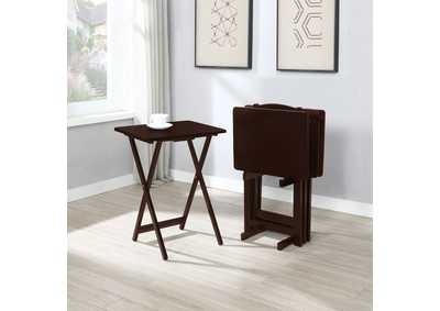 Image for Donna 5-piece Tray Table Set Cappuccino