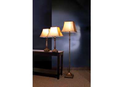 Image for 3-piece Lamp Set Brown and Beige