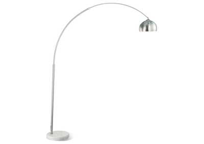 Krester Arched Floor Lamp Brushed Steel and Chrome