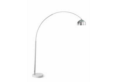 Arched Floor Lamp Brushed Steel and Chrome