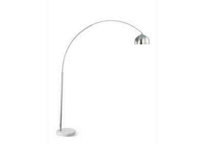 Image for Krester Arched Floor Lamp Brushed Steel and Chrome