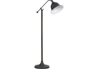 Image for Eduardo Bell Shade Floor Lamp Dark Bronze