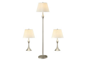 Image for Brush Nickle Transitional Nickel Lamp
