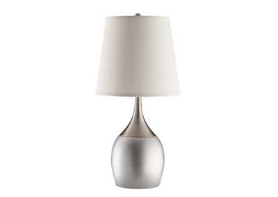 Image for Tenya Empire Shade Table Lamps Silver And Chrome (Set Of 2)