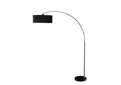 Image for Kawke Drum Shade Floor Lamp Black And Chrome