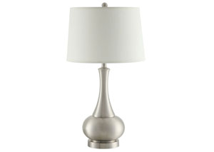 Image for White & Nickel Table Lamp (Set of 2)