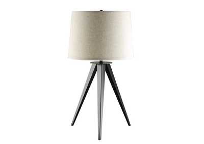 Tripod Base Table Lamp Black and Light Grey