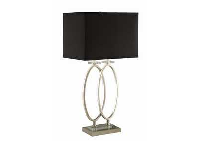 Nickel Transitional Nickel and Black Accent Lamp