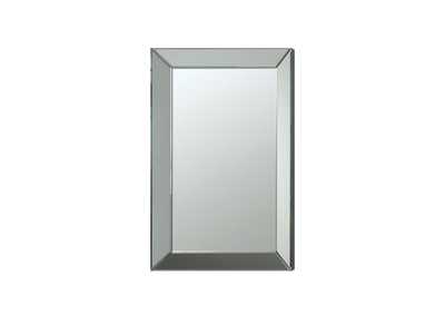 Image for Rectangular Beveled Wall Mirror Silver