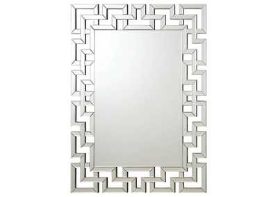 Image for Forman Interlocking Greek Frameless Wall Mirror Silver