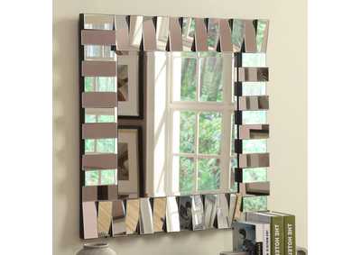 Image for Tanwen Square Wall Mirror with Layered Panel Silver