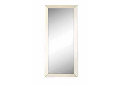 Barnett Rectangular Floor Mirror Silver